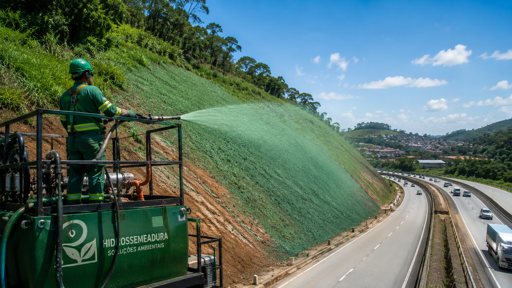 Hidrossemeadura — exemplo de projeto executado